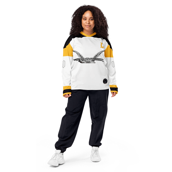 Recycled Hockey Fan Jersey - White - White HApex Gear White Logo product image (1)