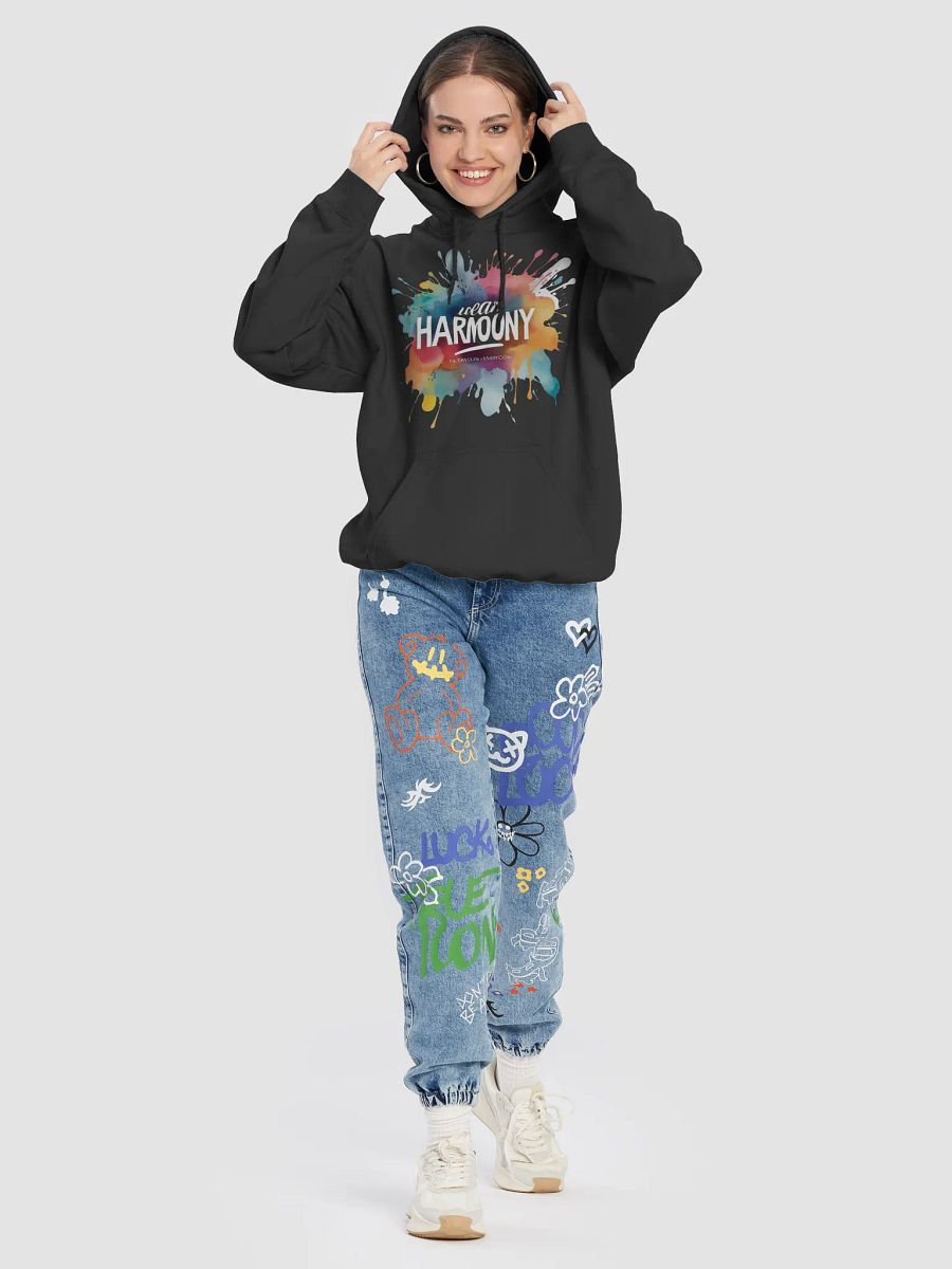 Harmony Splash Hoodie, Artistic Vibes Gift, Colorful Statement Wear product image (5)
