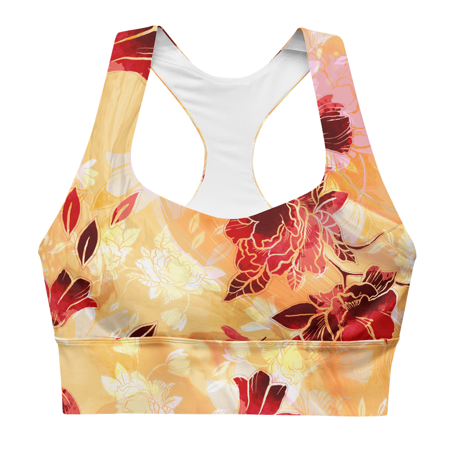 Sunset garden-Recycled Longline Sports Bra product image (1)