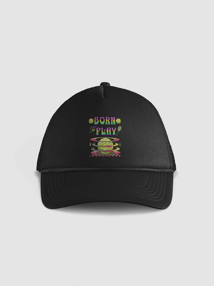 Born To Play Tennis Swirl Trucker Hat product image (1)