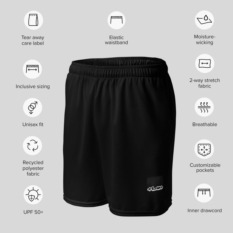 ECLIPSE - BLACK Unisex Recycled Mesh Shorts product image (2)