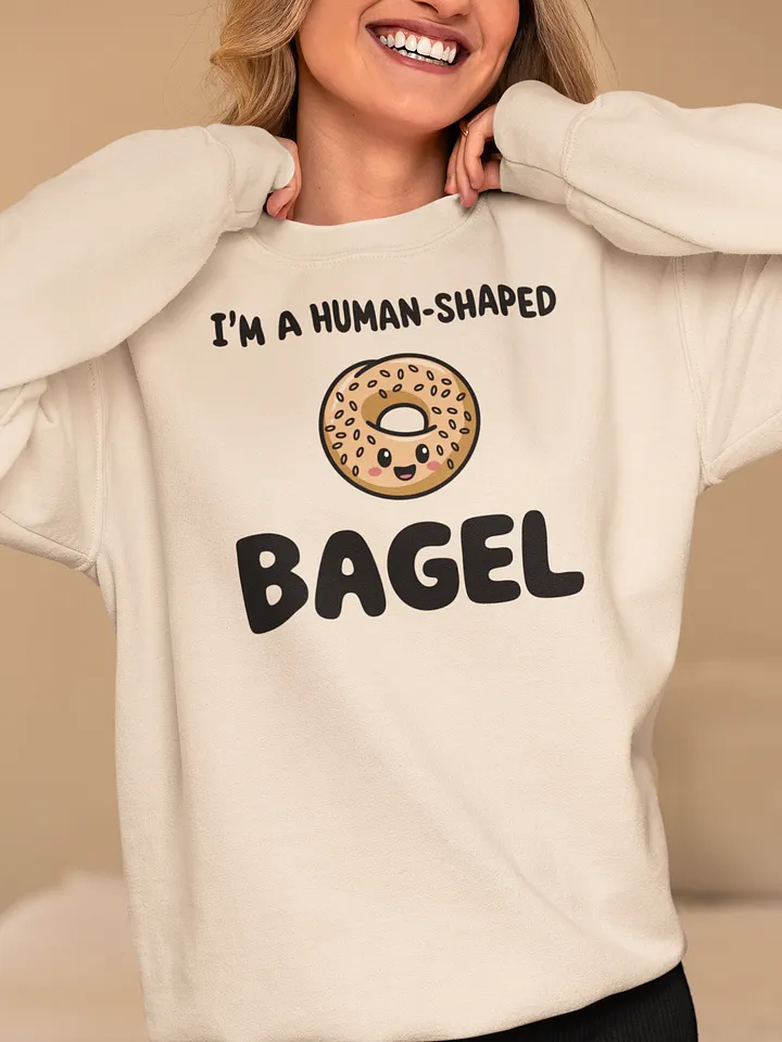 Human-Shaped Bagel Crewneck Sweatshirt product image (1)