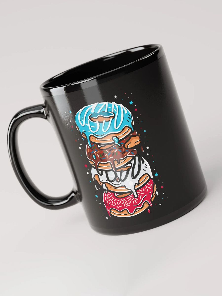 Stack of multi-colored donuts Mug product image (5)