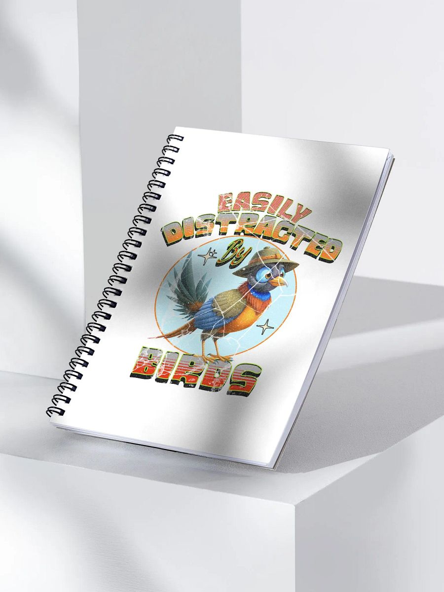 Easily Distracted By Birds Whimsical Spiral Notebook product image (2)