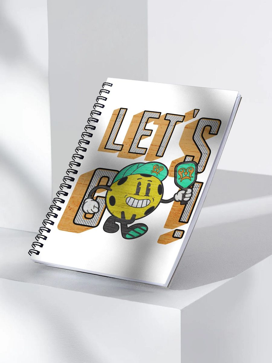 Lets Go Pickleball Mascot Spiral Notebook product image (2)