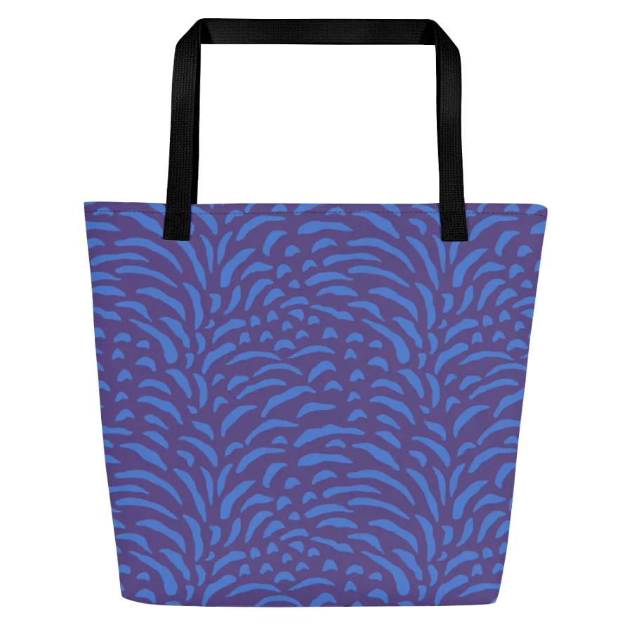 Tabby Cat Stripes Purple & Blue Tote product image (2)