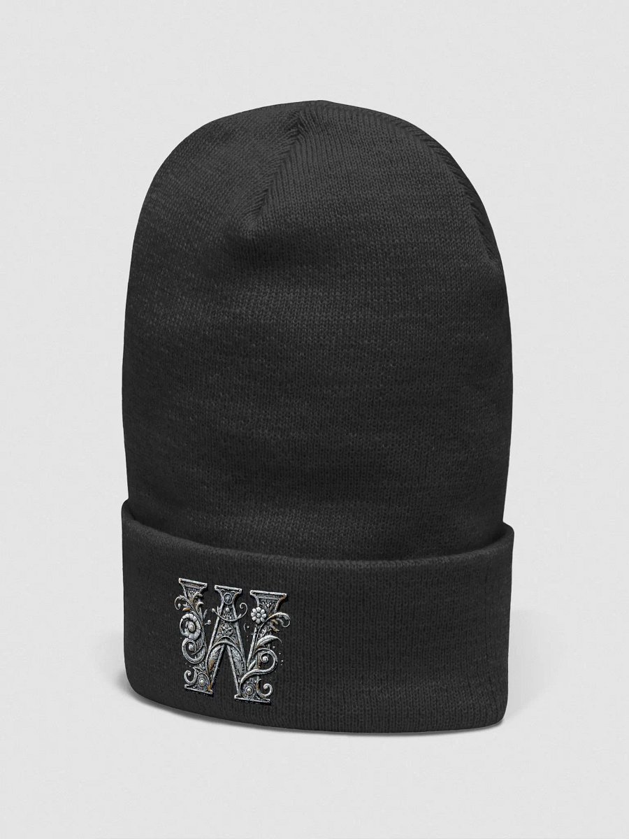 Whimsical Floral Initial Embroidered Beanie product image (17)