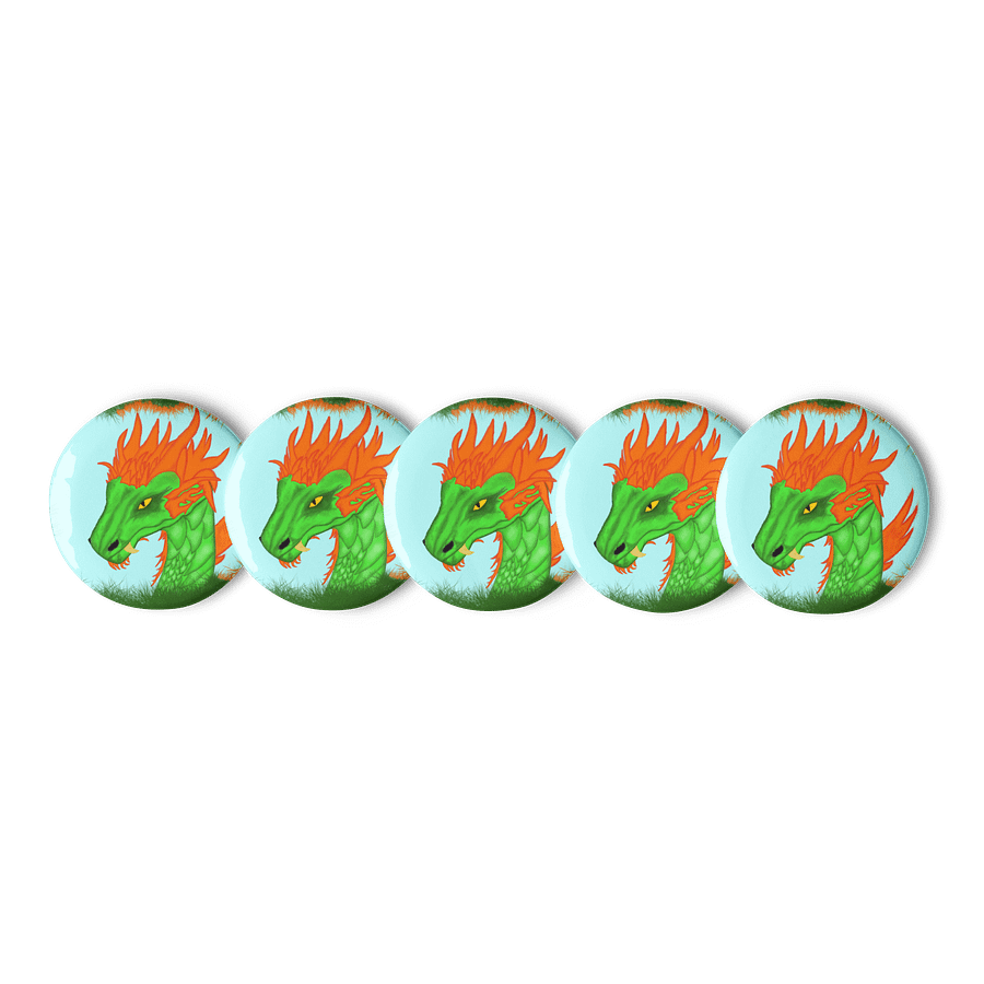 Mythical Dragon Pin Buttons Set product image (1)