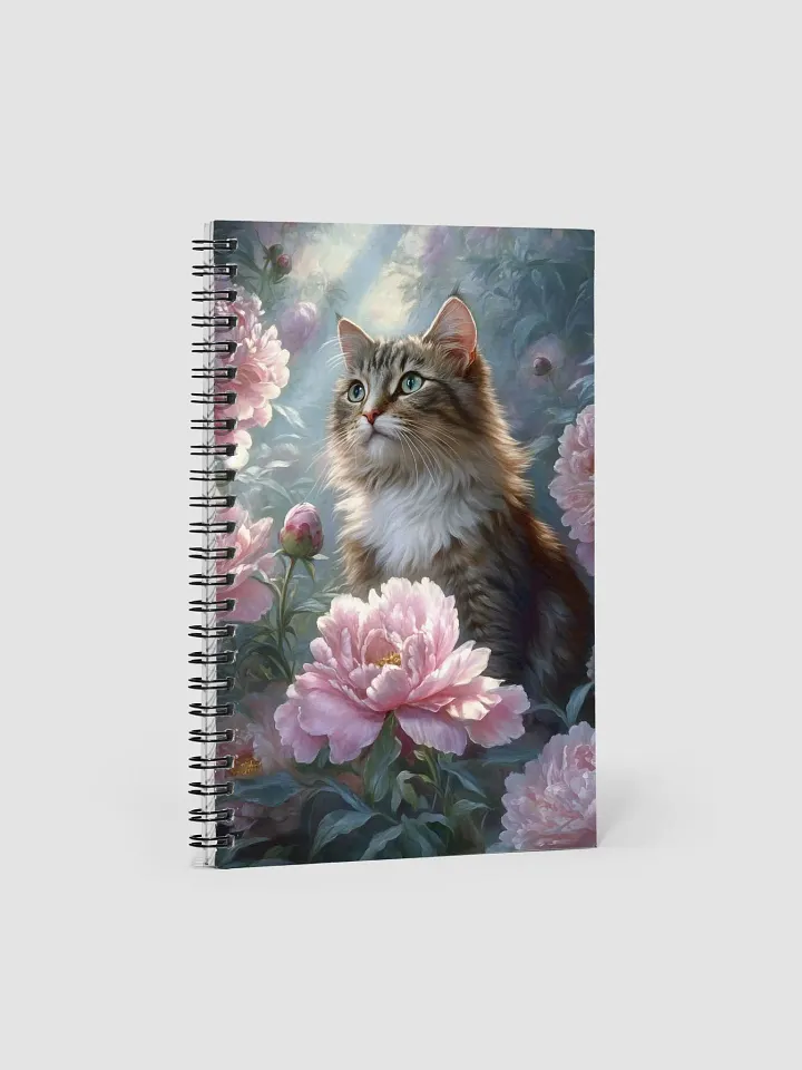 Peony Feline Spiral Notebook product image (1)