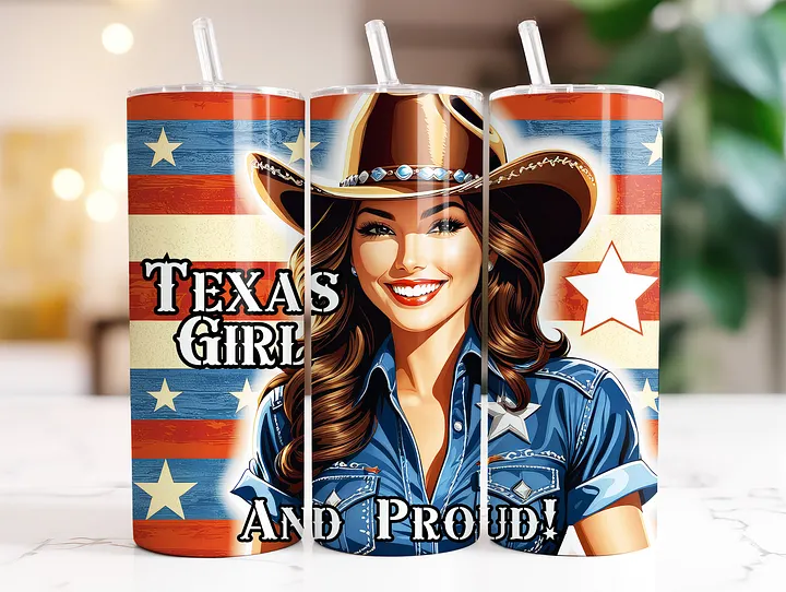 Texas Girl 20 oz Skinny Stainless Steel Tumbler - v1 product image (2)