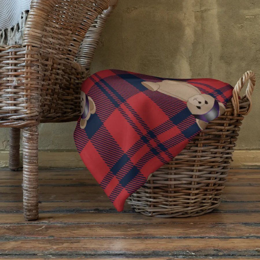 Plaid Bear Blanket product image (9)