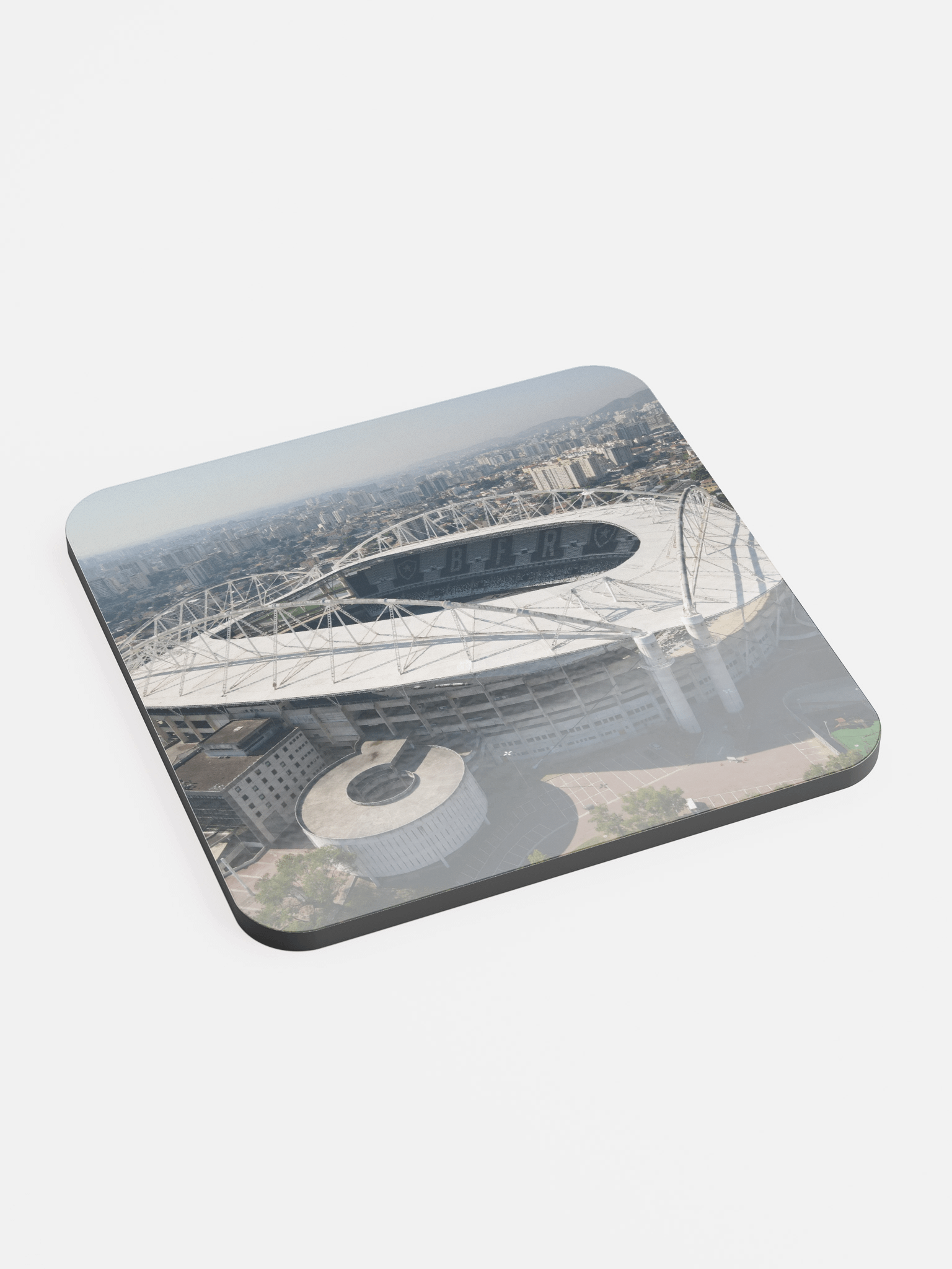 Nilton Santos Stadium – Glossy Cork Coaster /Porta-Copo de Cortiça (EN/BR) product image (2)