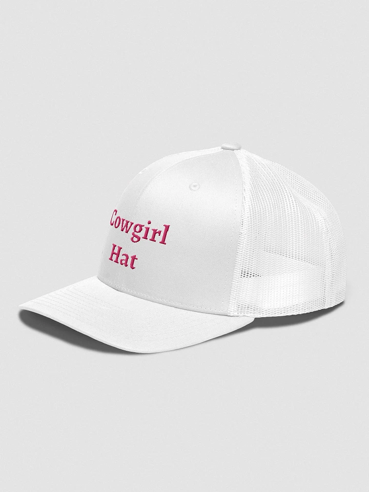 Cowgirl Hat - Embroidered Trucker Hat (White) product image (2)