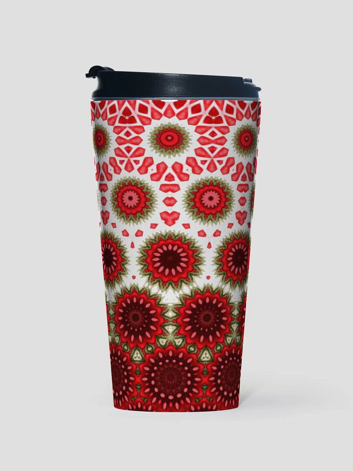 Red Green & White Daisy Travel Mug product image (1)