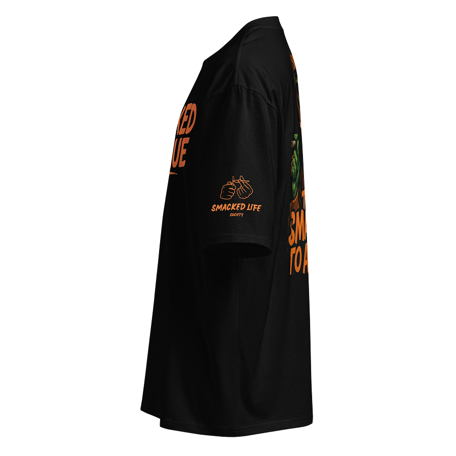 Too Smacked to Argue – Orange Alien in Ski Mask Oversized Unisex T-Shirt product image (3)