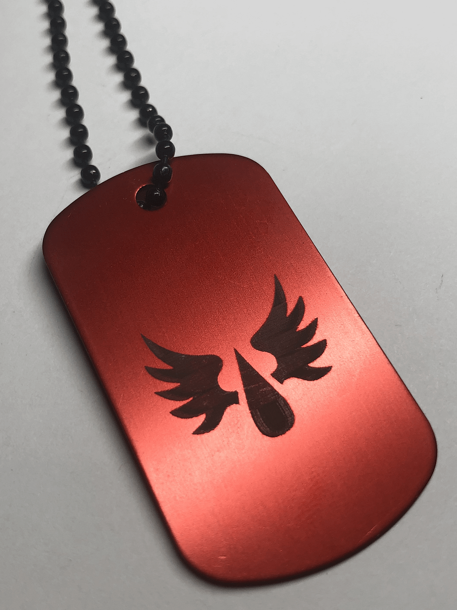 ANGELS - Engraved Dog Tag Pendant Necklace product image (3)