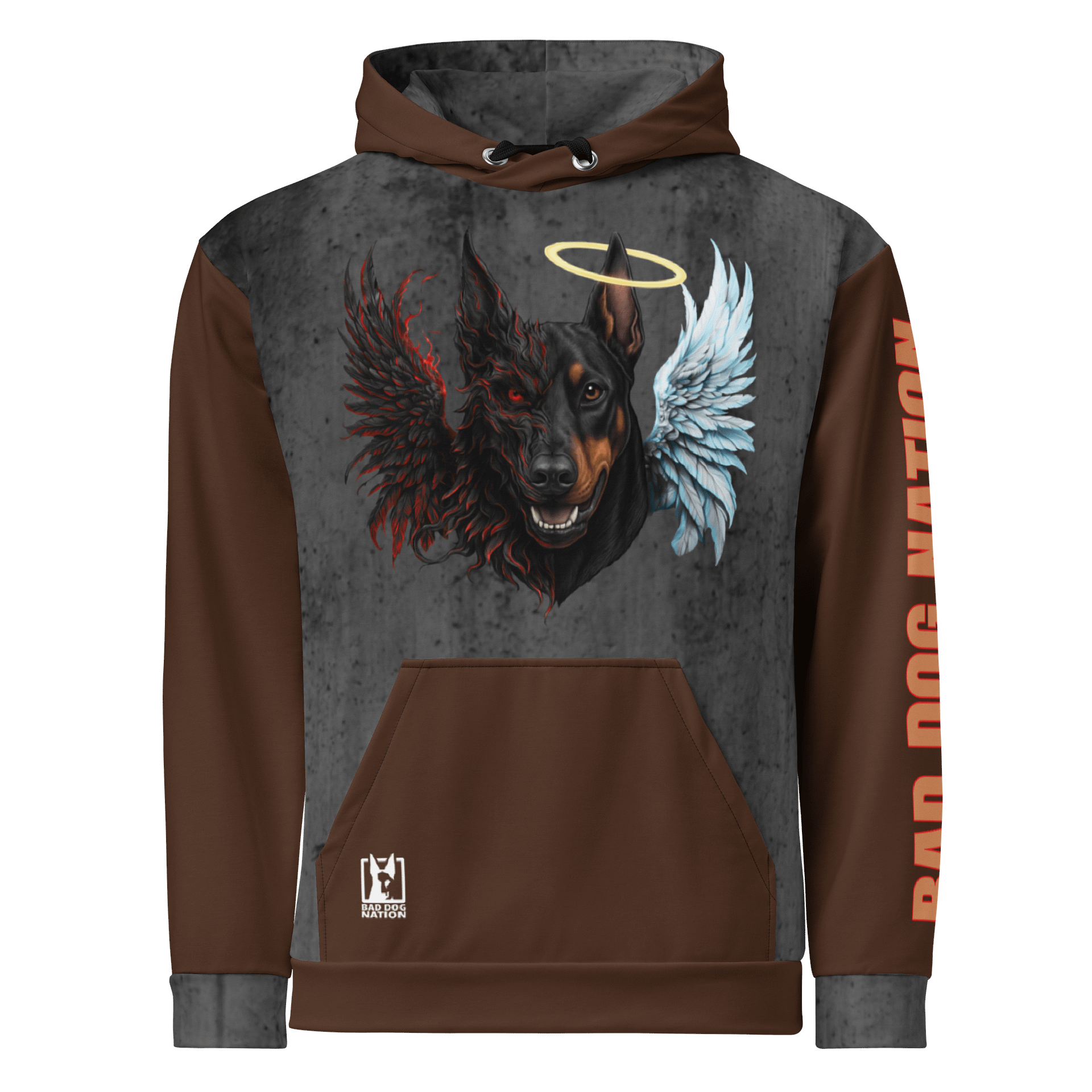 Good and Evil Doberman - Premium Adult Unisex All Over Print Hoodie product image (2)