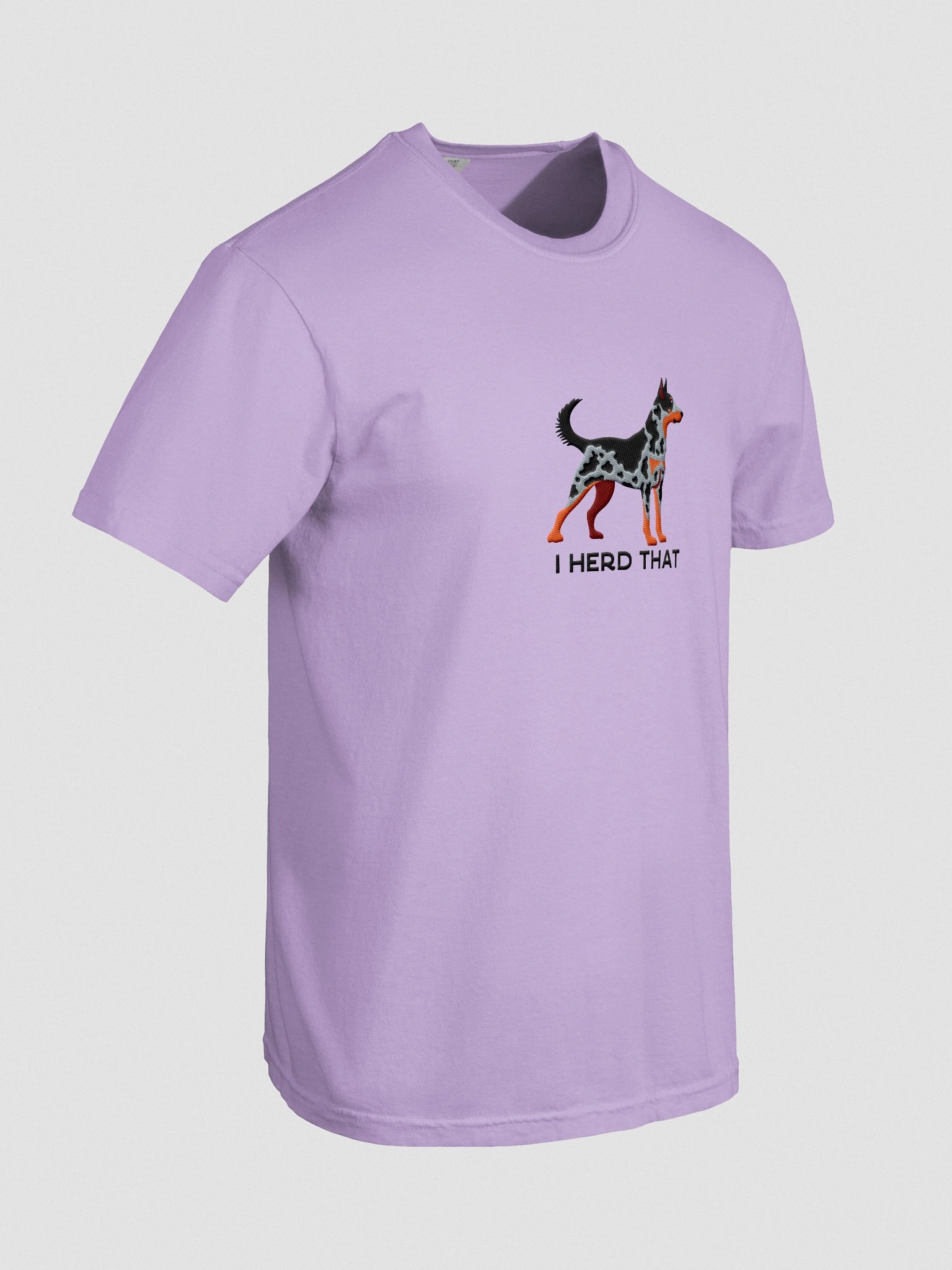 I Herd That T-Shirt(Embroidered) of a Beauceron(Harlequin, Cropped Ears) product image (11)