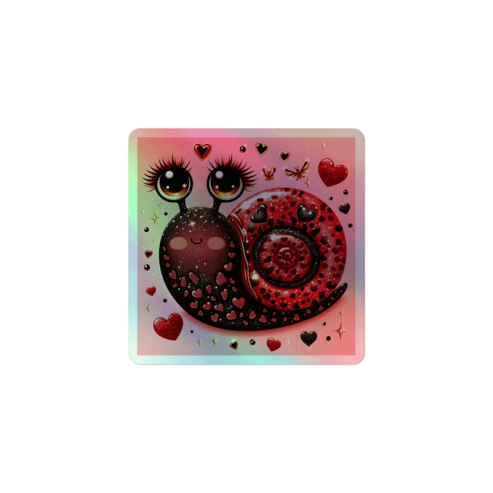 Love-Struck Snail Holographic Sticker Set product image (1)