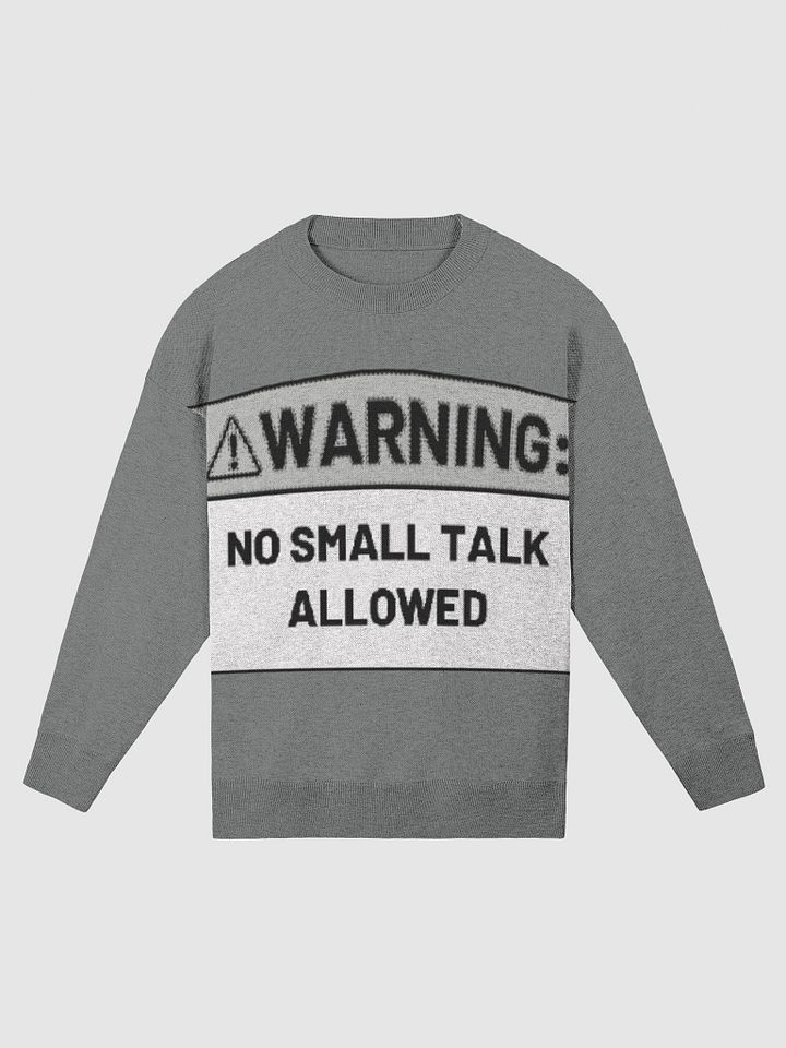 NO SMALL TALK ALLOWED (lg. design, tri-tone grey) knitwear relaxed crewneck product image (3)