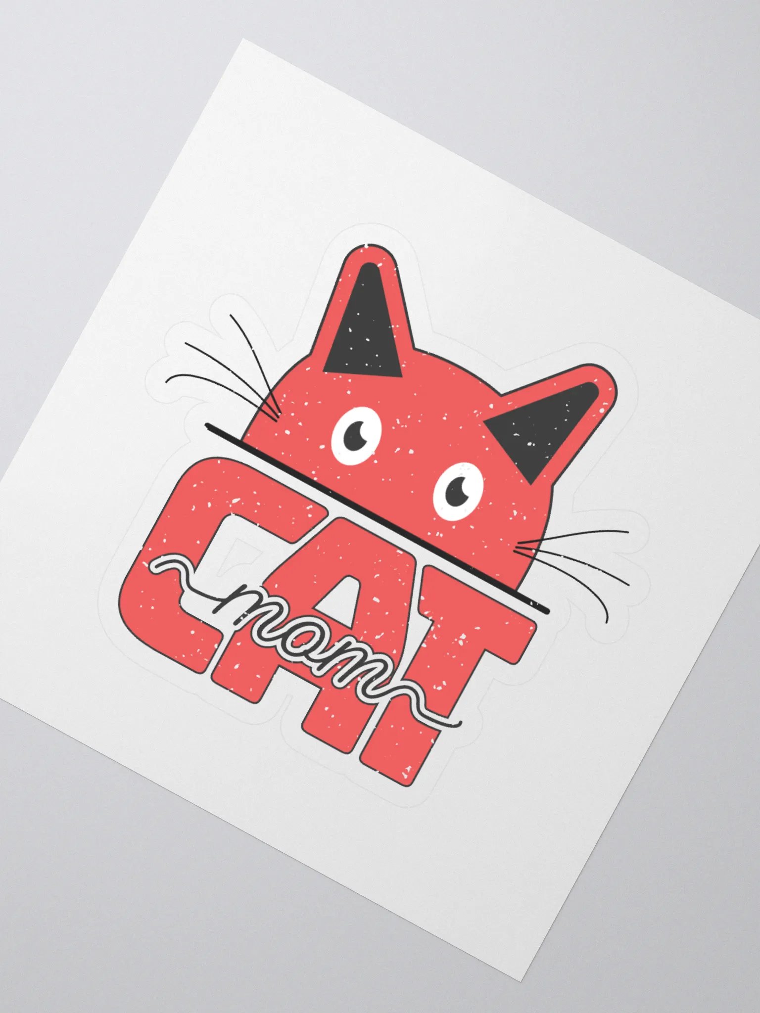 Cat Mom Kiss Cut Stickers product image (2)