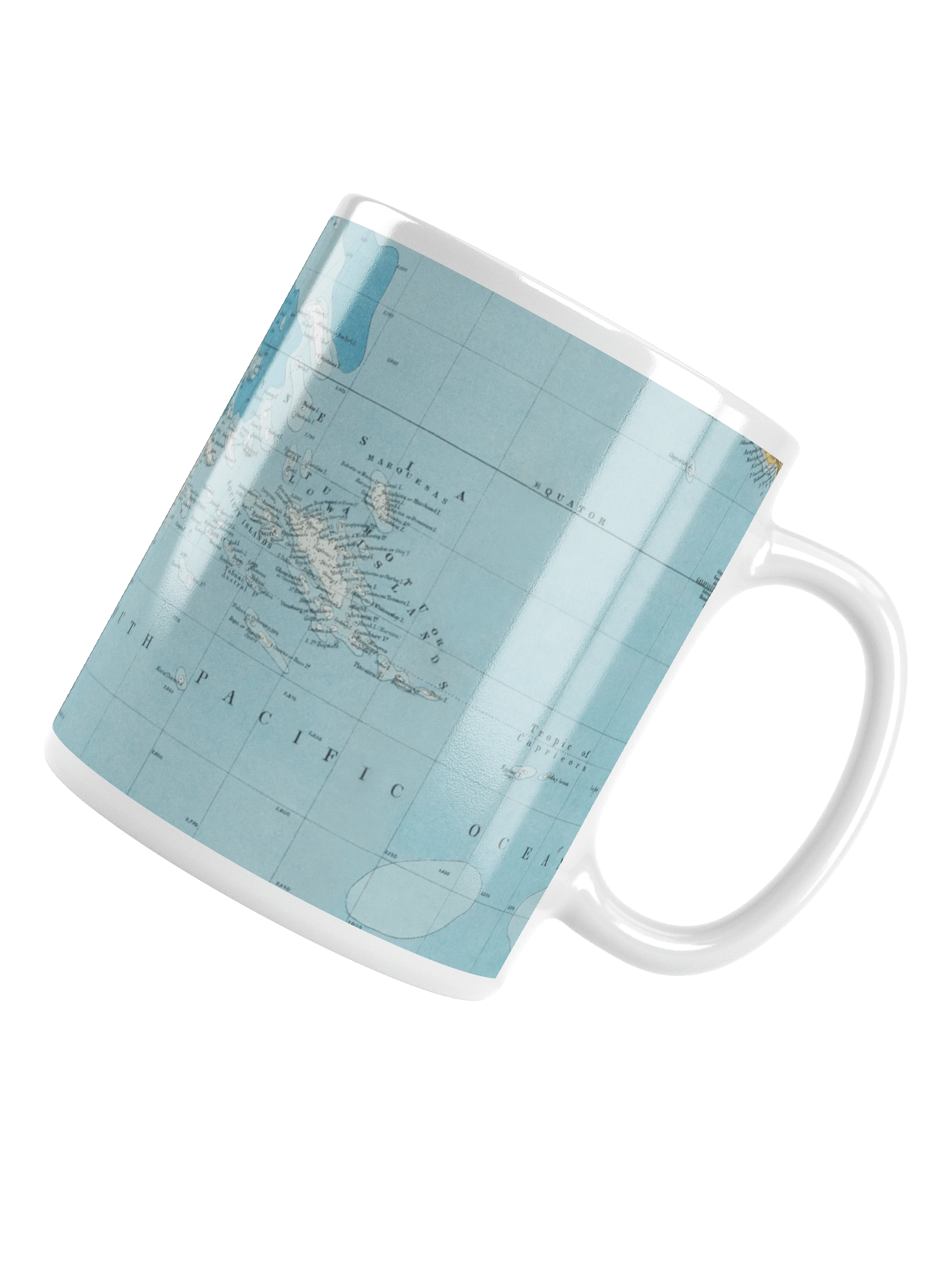 Pacific Cartography White Glossy Mug product image (4)