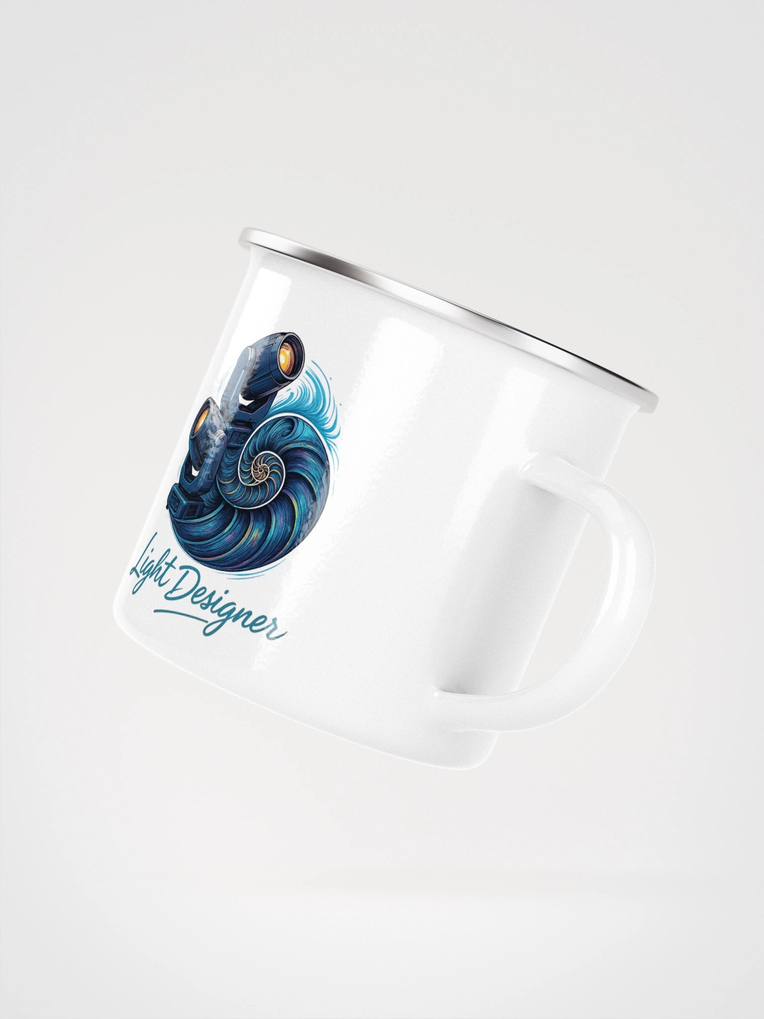 Theatrically Jerry: "LD Nautilus" Light Designer Enamel Mug product image (3)