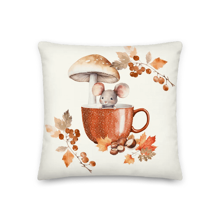 Cozy Autumn Mouse Premium Pillow product image (2)