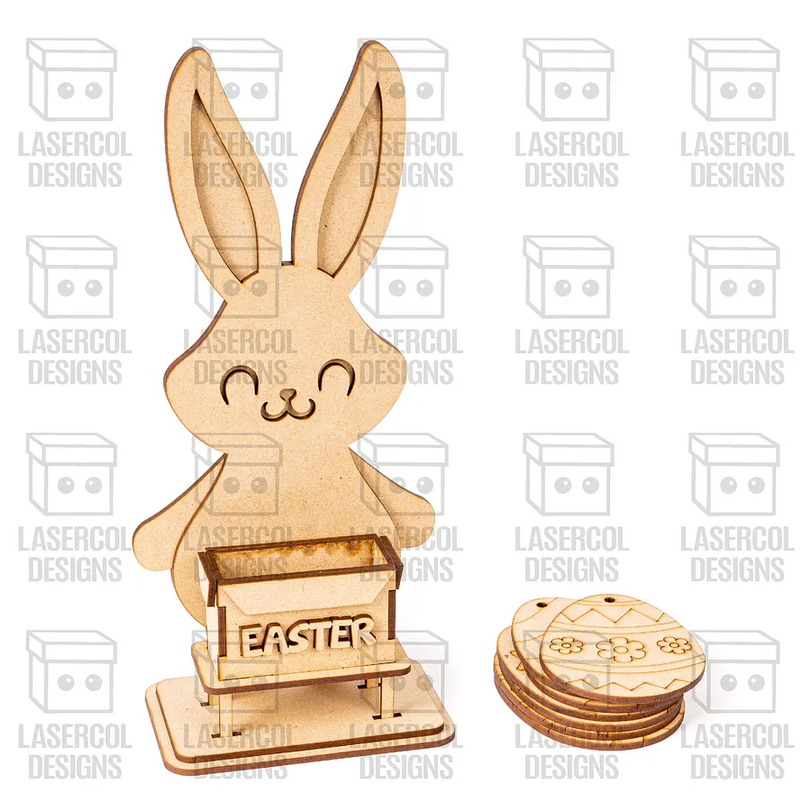 Easter Bunny Eggs Basket - Laser Cut Files product image (5)