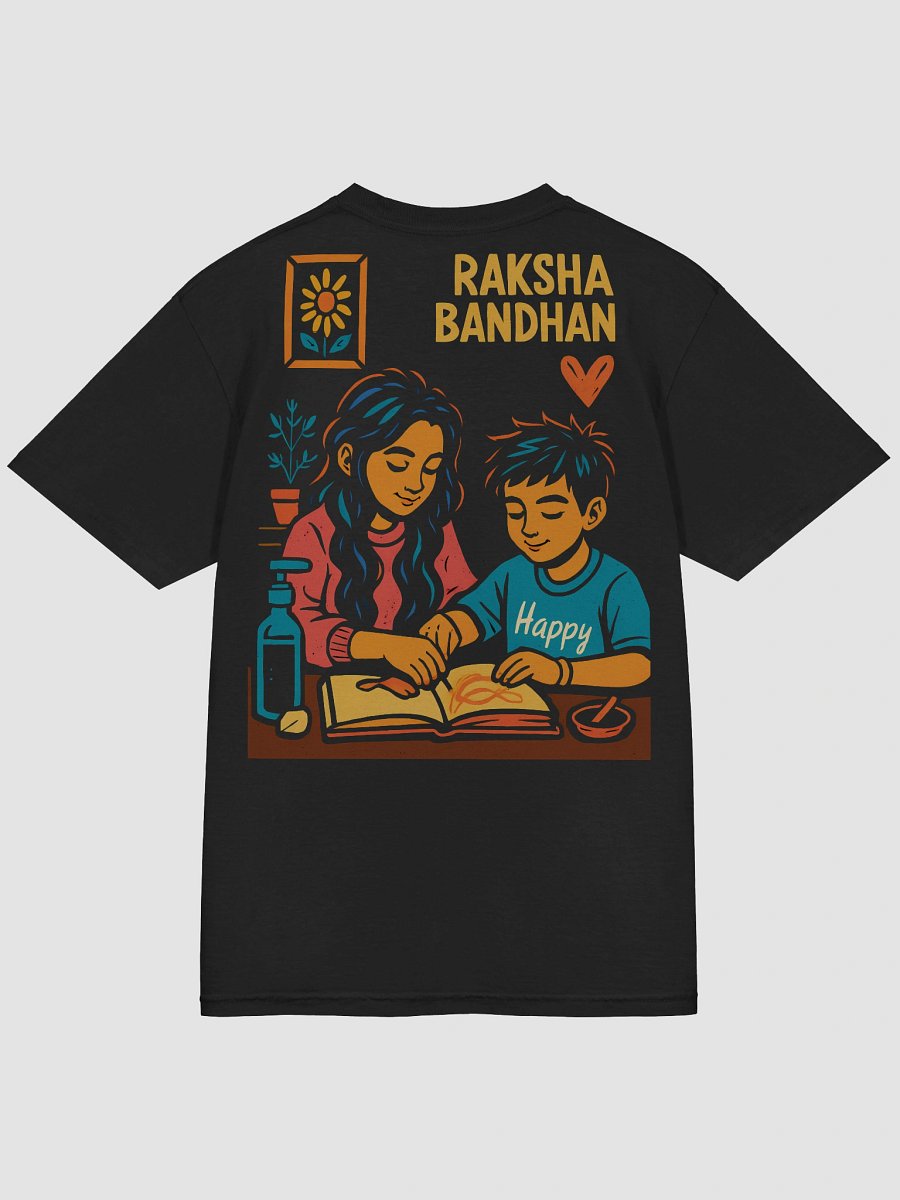 Raksha Bandhan Sister-Brother Collaboration: Vibrant Cultural Art T-Shirt product image (1)