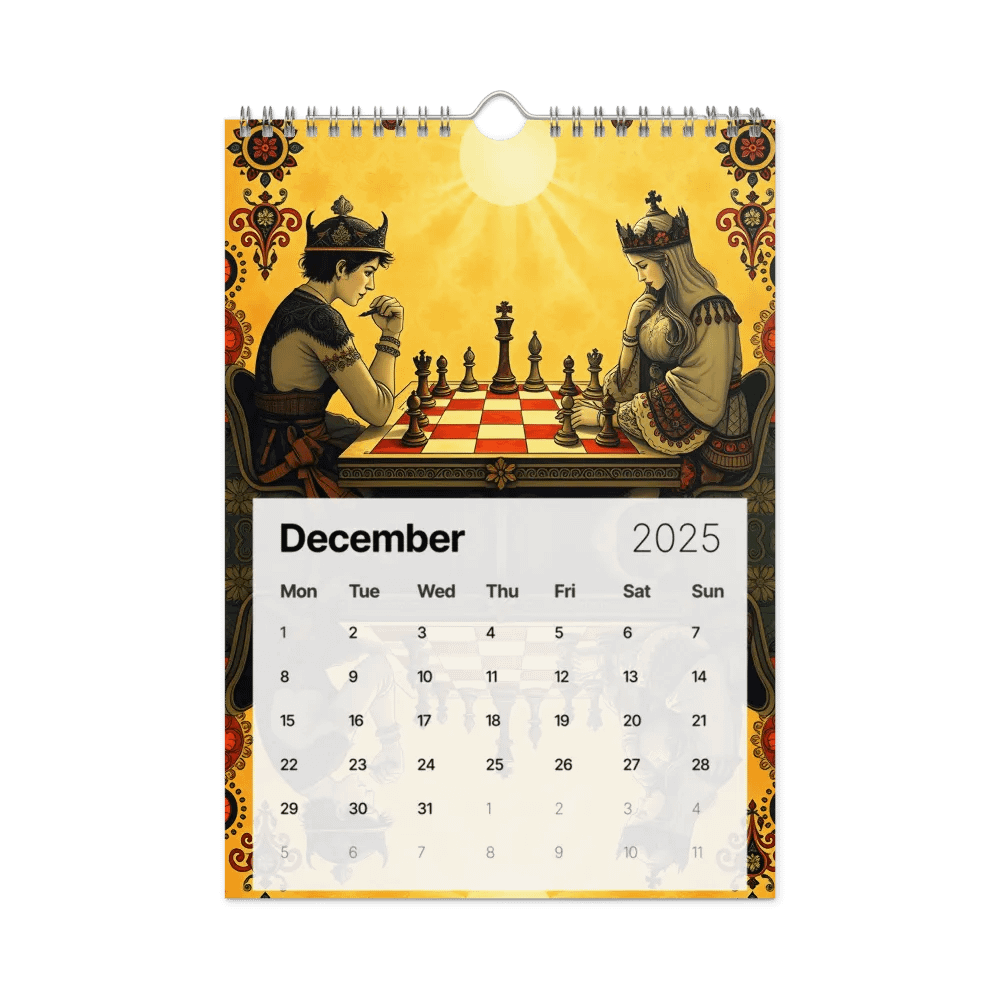 Chess Wall Calendar 2025 product image (7)
