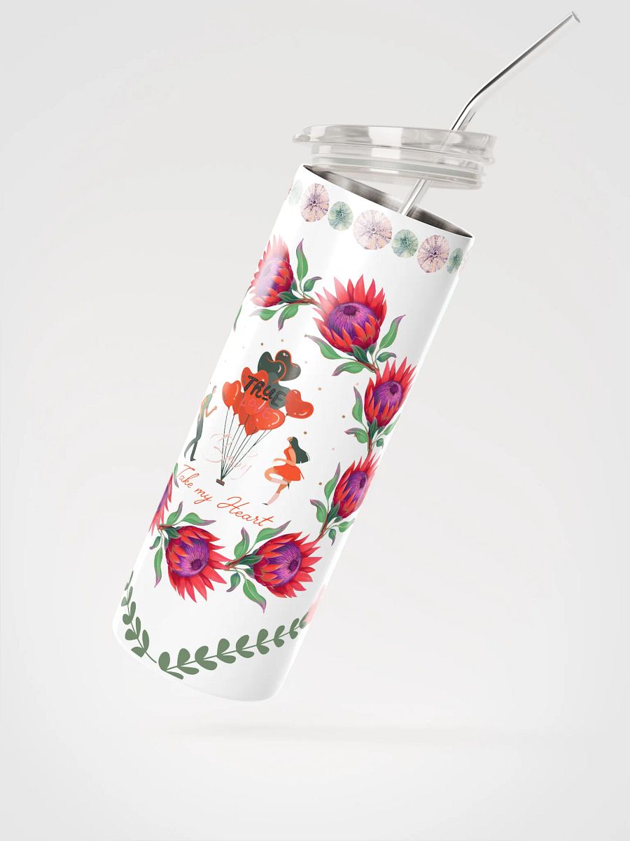 20oz Vacuum Insulated Stainless Steel Tumbler with leak proof lid, reusable Straw, True love Tumbler Mug Flasks product image (2)