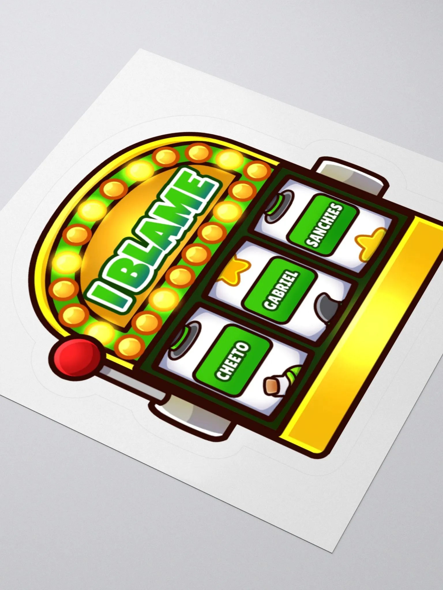Blame Game Slot Machine Kiss Cut Stickers product image (4)