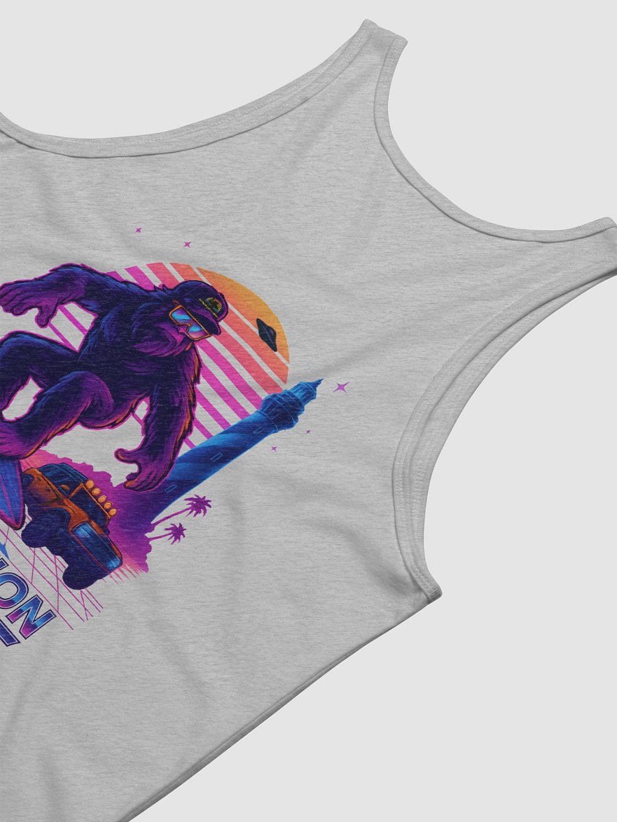 Destination Bigfoot Bronco Synthwave Bella+Canvas Jersey Tank (Athletic Heather) product image (5)
