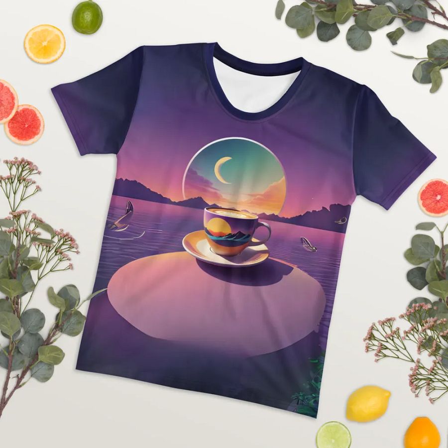 Coffee Sunset All Over Print T-shirt product image (7)