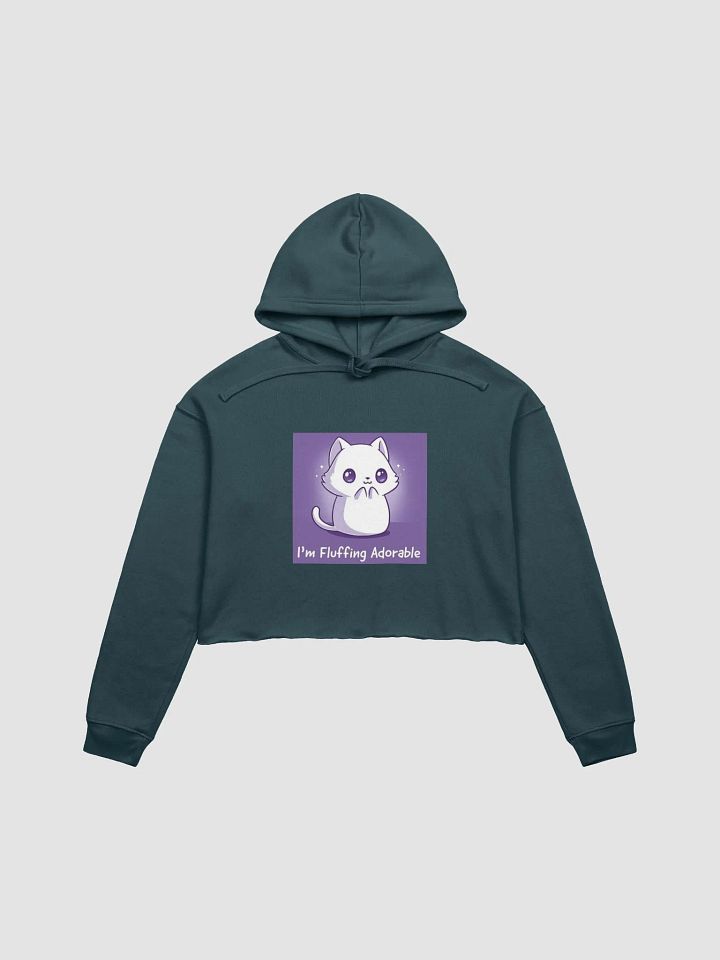 Fluffy Adorable Feline Crop Hoodie product image (7)
