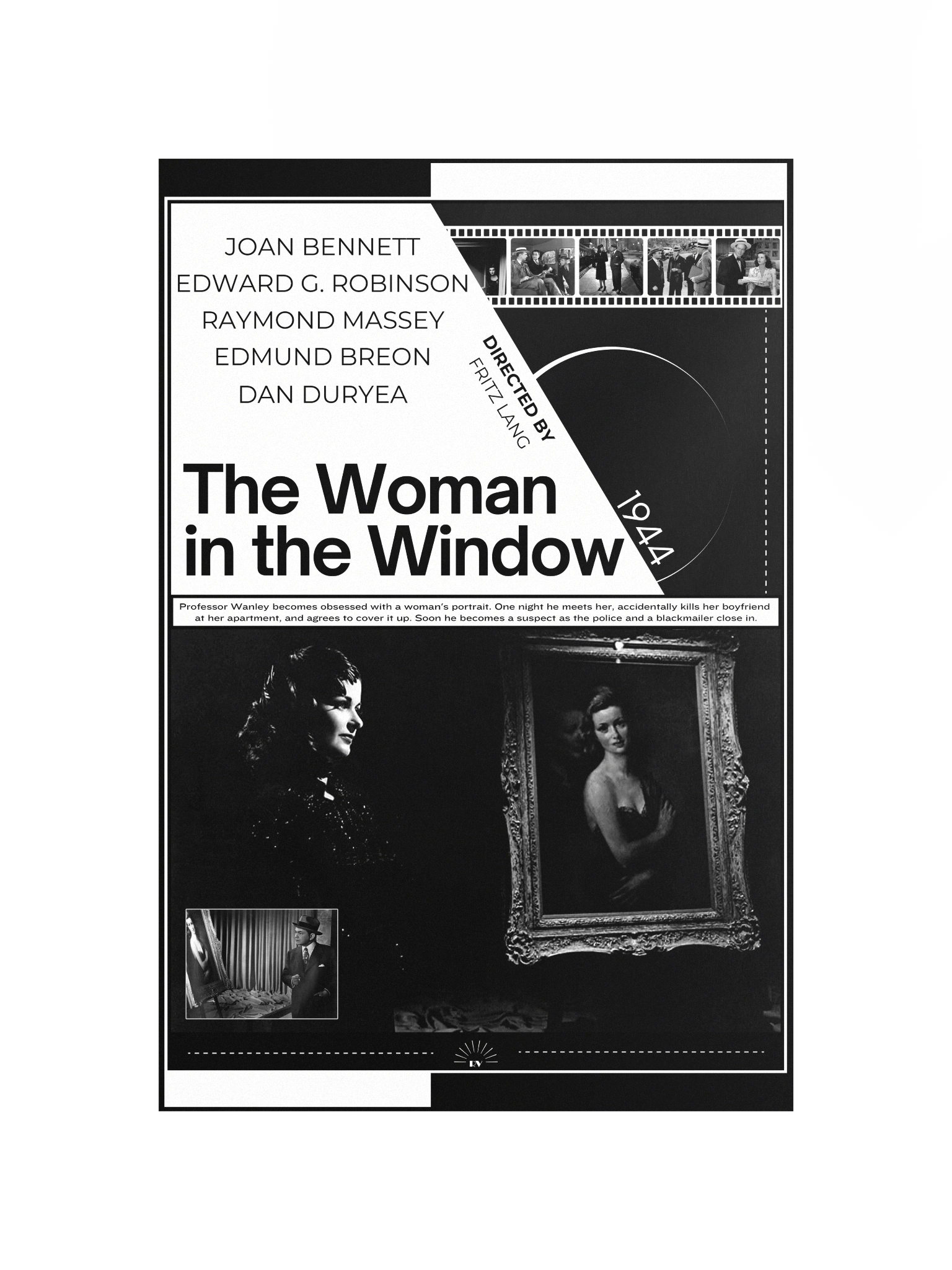 The Woman in the Window with Edward G. Robinson, Joan Bennett and Raymond Massey 1944 | Movie Poster | 12x18 Wall Art product image (4)