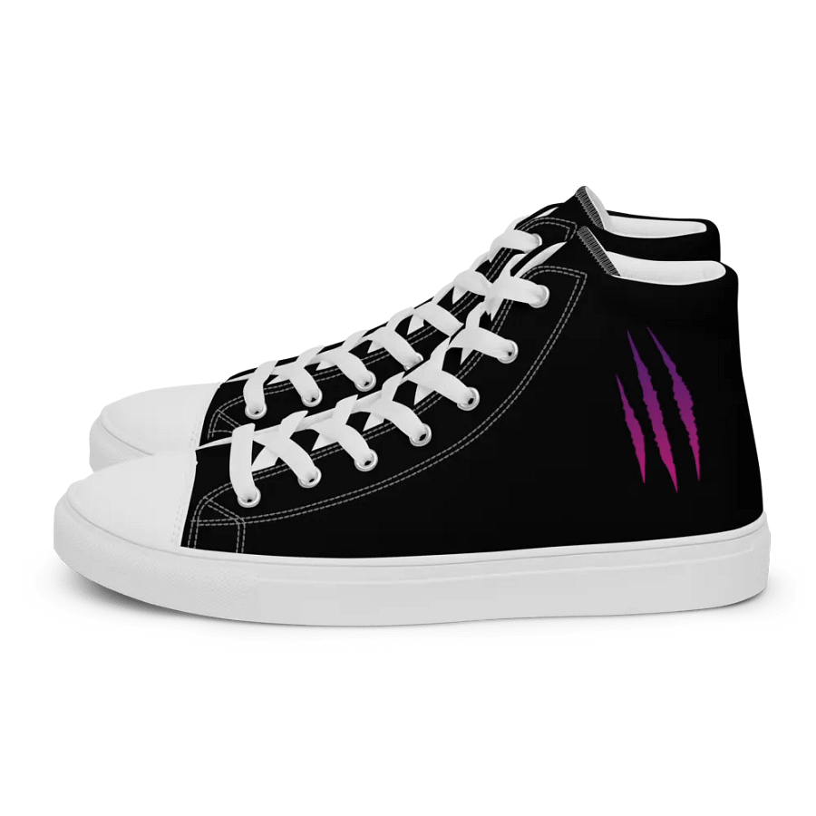 "DJ Benji Beatz Scratch Logo" Women's High Top Canvas Shoes product image (4)