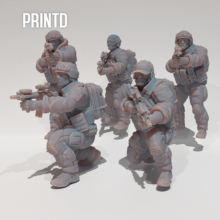 USMC MARSOC Team - Modern Warfare Wargame Hobby Resin Scale Models product image (1)
