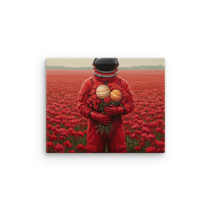 Cosmic Blossom Astronaut Canvas product image (1)
