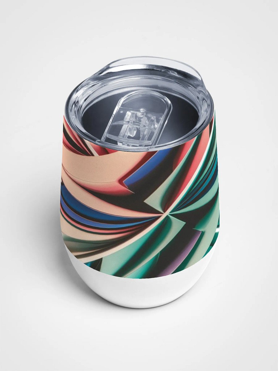 Personalised Abstract Art Wine Tumbler - Insulated Stainless Steel with Lid product image (4)