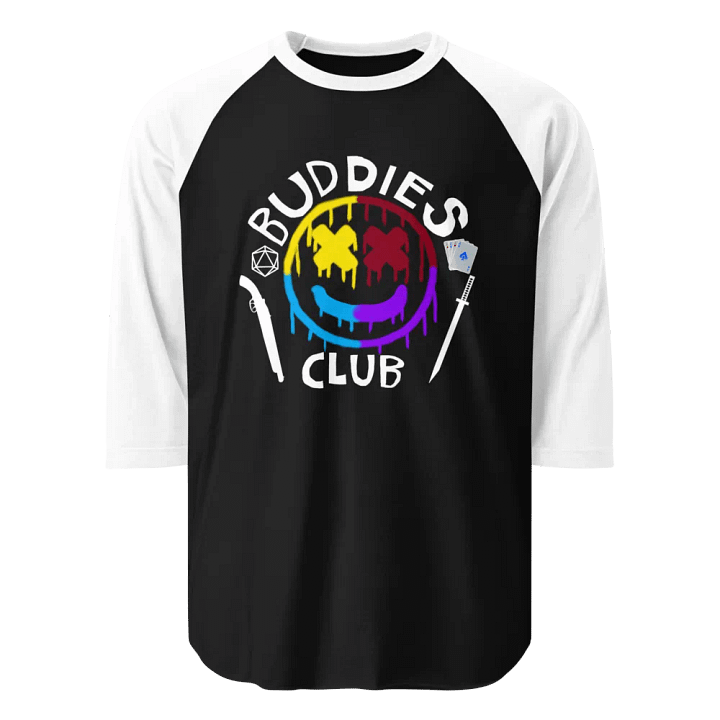 Buddies Club Raglan (Dark Mode) product image (1)