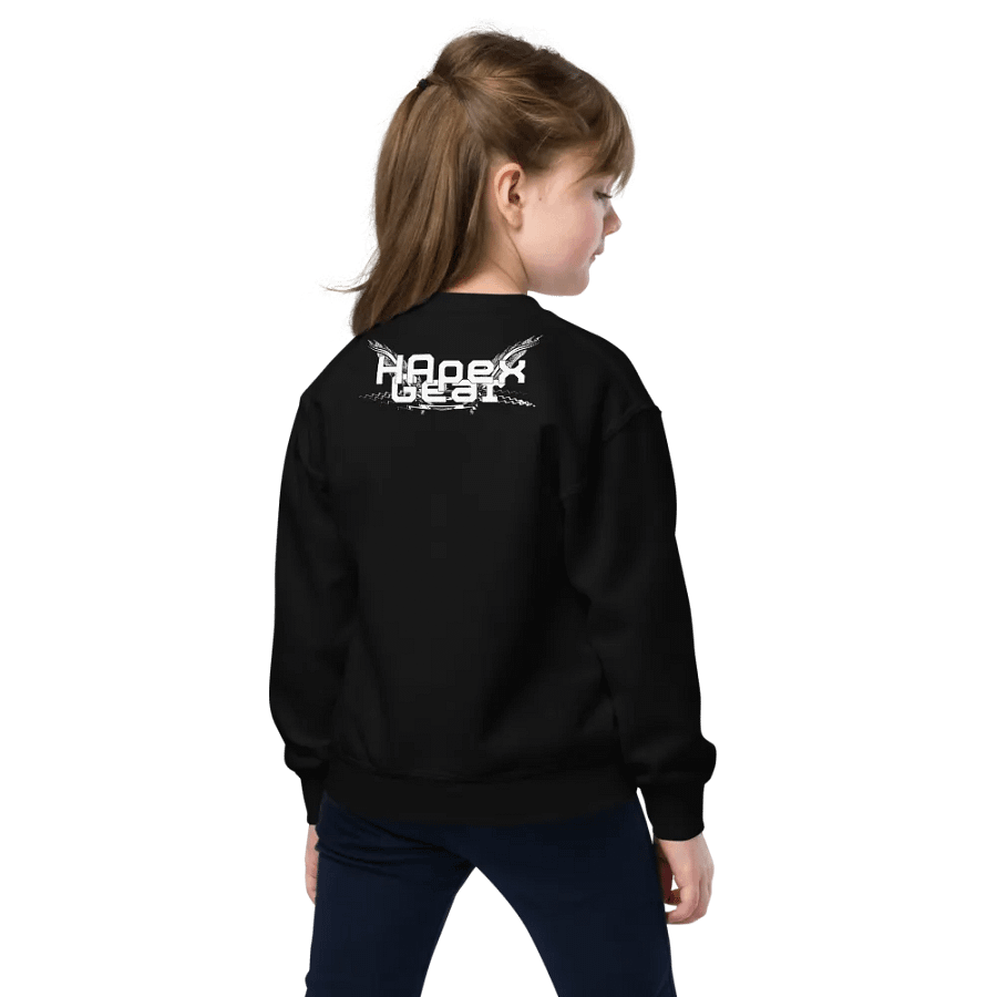 Youth Crew Neck Sweatshirt - White HApex Gear White Logo product image (3)