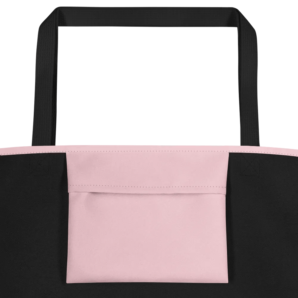 Shoe Bag Tote | Pale Pink with White Logo and Text product image (4)