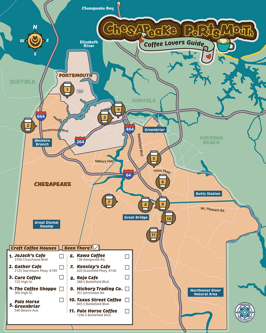 Caffeinated Hampton Roads Map Bundle - Digital Download product image (6)