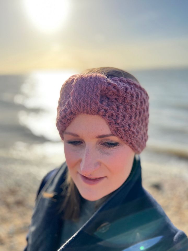 Herringbone Moss Easy Chunky Crochet Headband Pattern product image (2)