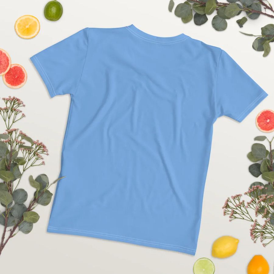 Plain Light Blue True Summer Women's Crewneck Polyester Heavyweight Premium T-Shirt by Treasure Pie product image (12)