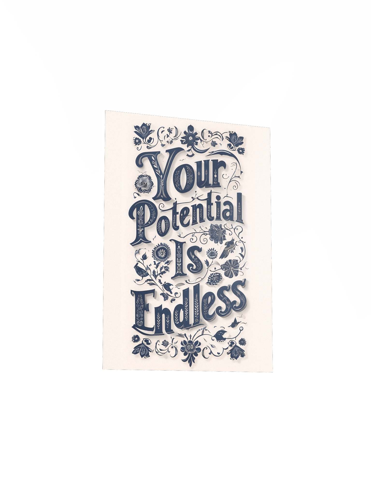 Your Potential Is Endless – Decorative Typography Beige Background Poster product image (3)