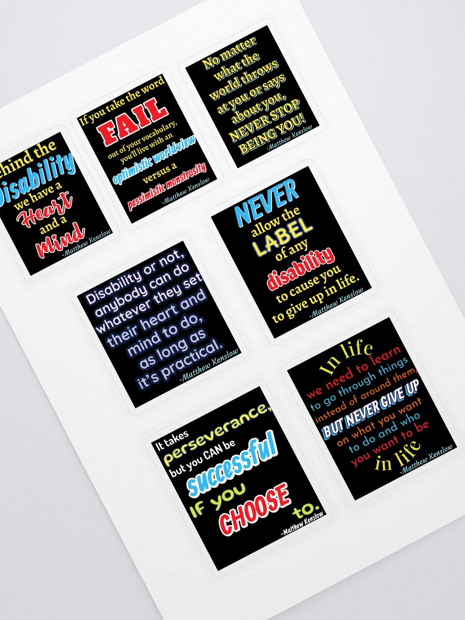 Stickers of Quotes by Matthew Kenslow product image (1)