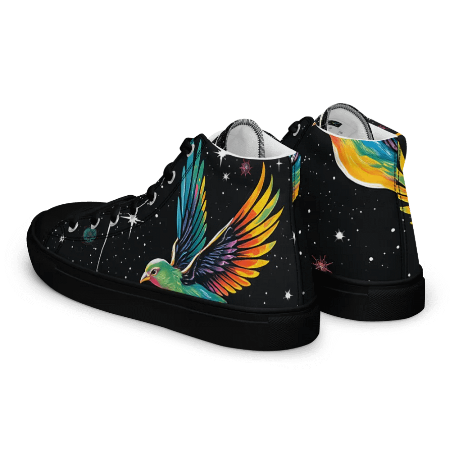 Celestial Flight Men's High Top Canvas Shoes product image (5)